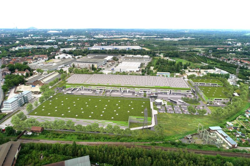 MLP Group, Logistikimmobilie, Logistikfläche, Lager, Halle, Gelsenkirchen, MLP Business Park Schalke, Nordrhein-Westfalen, Projektentwicklung, Logistik-Parks